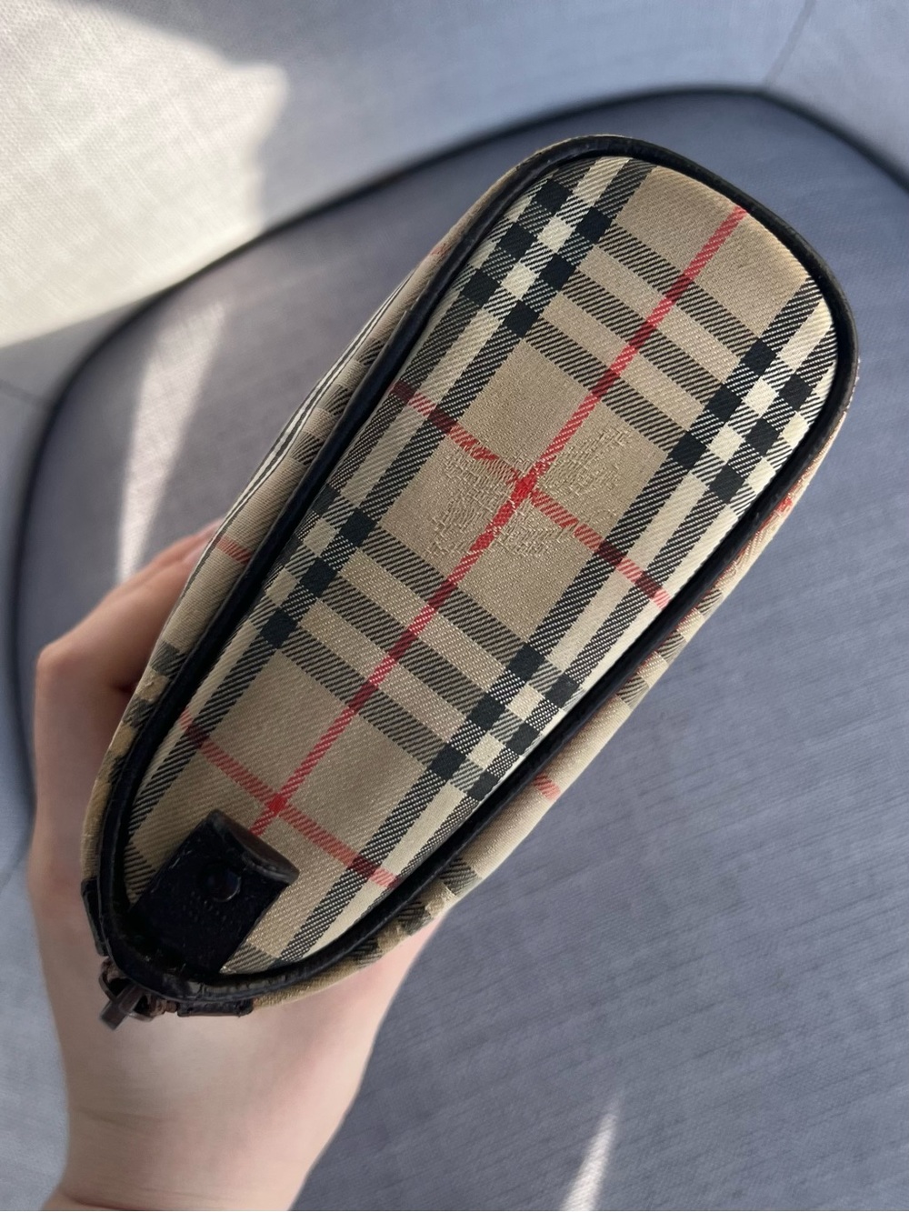 Burberrys plaid pouch cosmetic bag clutch - Picture 4 of 13